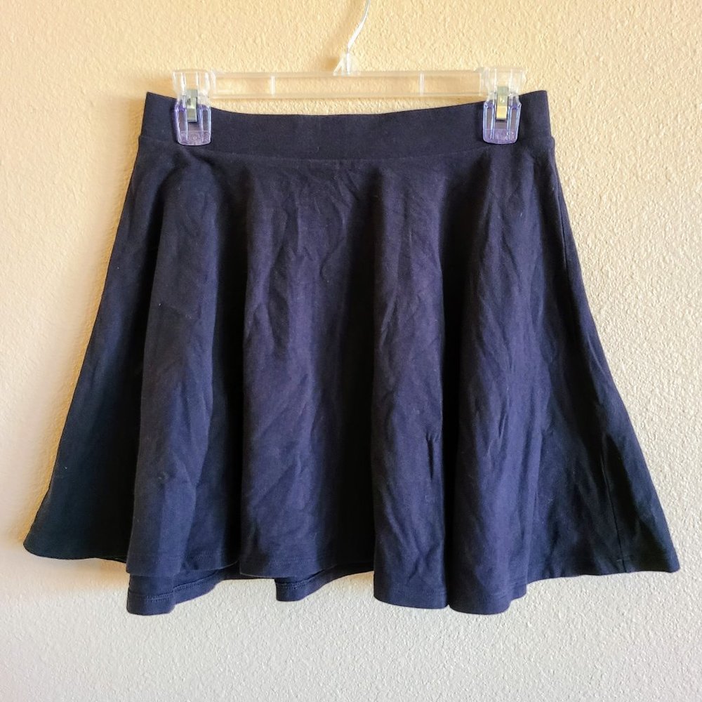 SO Black Super Soft Cotton and Spandex Mini Skater Skirt Juniors Large VGC